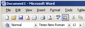 Toolbar from Word 2003